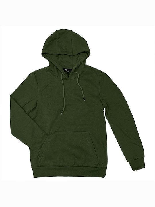 Ustyle Men's Sweatshirt with Hood Khaki