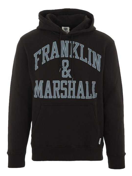 Franklin & Marshall Φούτερ με Κουκούλα Μαύρο