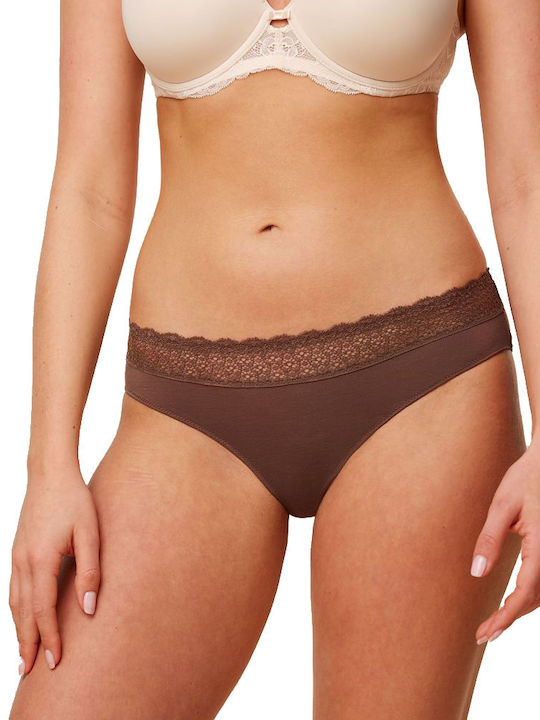 Triumph Feel Modal Tai Γυναικείο Slip Καφέ