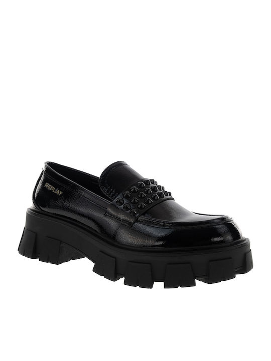 Cable Damen Mokassins in Schwarz Farbe