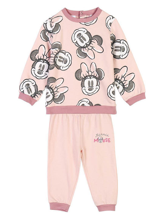 Cerda Kids Sweatpants Set Pink 2pcs