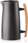 Guzzini Jug Thermos Stainless Steel 1lt Black with Handle