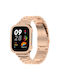 2 in 1 Λουράκι Ανοξείδωτο Ατσάλι Ροζ Χρυσό (Redmi Watch 3)