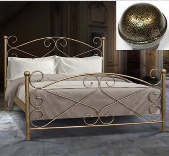Rosen Halb-Doppelbett für Matratze 120x200cm Golden Grain