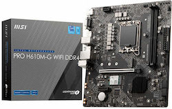 MSI Pro H610M-G WIFI DDR4 Motherboard Micro ATX με Intel 1700 Socket