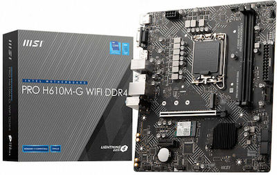 MSI Pro H610M-G WIFI DDR4 Mainboard Micro ATX mit Intel 1700 Sockel