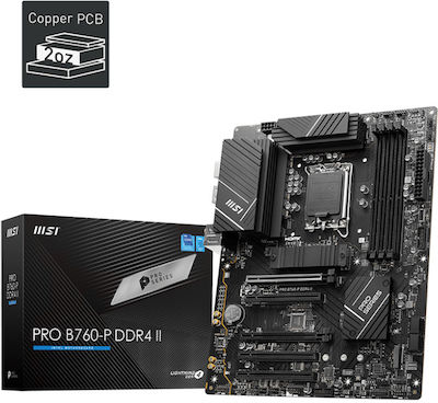 MSI Pro B760-P DDR4 II Mainboard ATX mit Intel 1700 Sockel