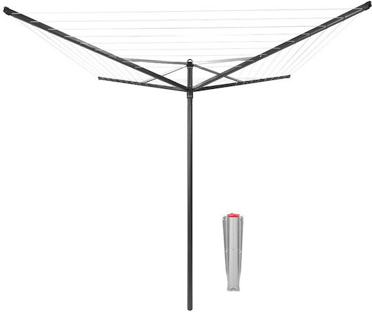 Brabantia Topspinner Πτυσσόμενη Απλώστρα Δαπέδου για το Κήπο Μεταλλική με Μήκος Απλώματος 50m