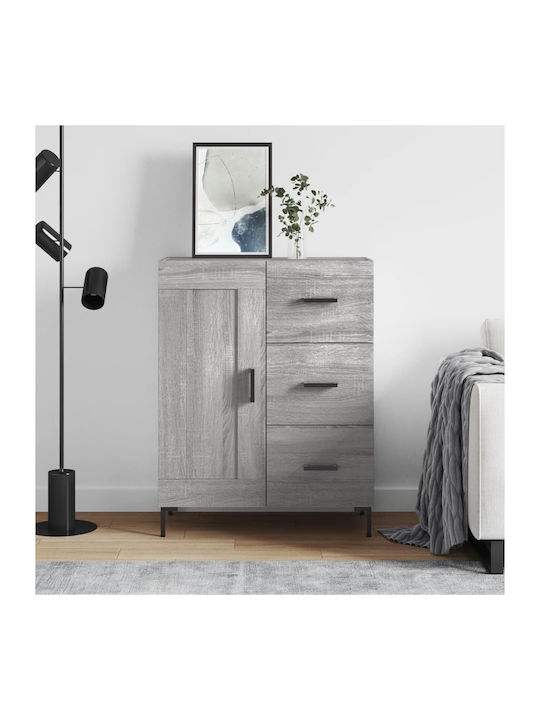 Bufet cu Sertare Gri Sonoma 69.5x34x90cm