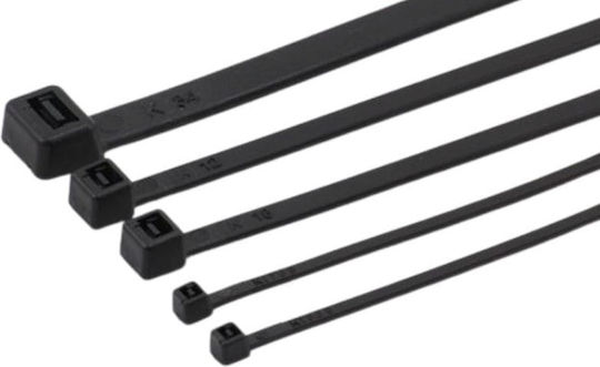 Spap Δεματικά Καλωδίων Πλαστικά 280mmx3.6mm σε Μαύρο χρώμα (100τμχ) (4100237)