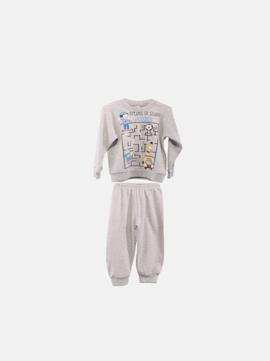 Dreams Set Top & Bottom Kids Pyjamas Gray