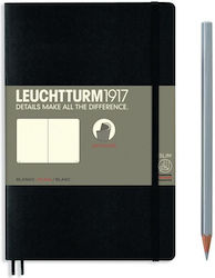 Leuchtturm1917 Notebook 123 Sheets B6 with Blank Pages Black