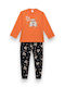 Minerva Kids' Pajamas Winter Orange Pop Corn