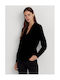 Ralph Lauren Women's Blouse Velvet Long Sleeve Black