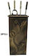 GTMED Fireplace Tool Set with Bucket Gold