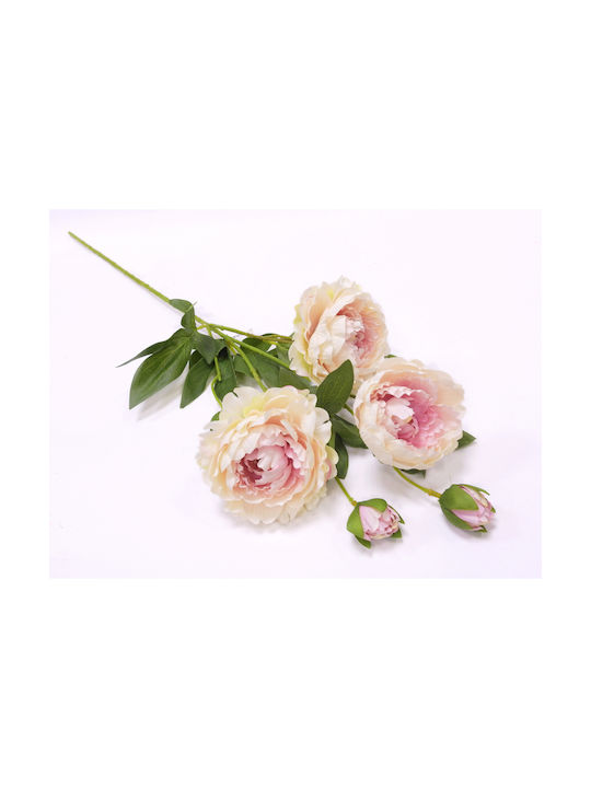 Ramură Decorativă Artificială Peony Pink 73cm 1buc