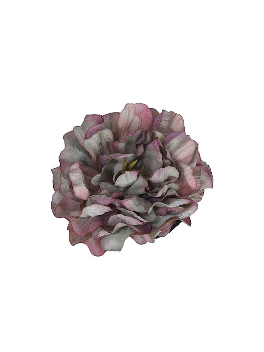 Rose head artificial, purple-grey, 11cm