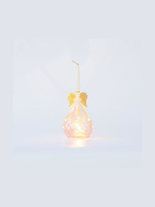 Eurolamp Christmas Glass Pink Battery Candlestick 15x9cm 2pcs