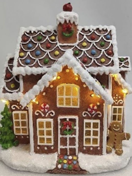 Iliadis Christmas Illuminated Decorative House with Battery 27x25x17cm.