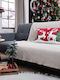 Teoran Weihnachtsdekoratives Kissen Rechteckig Rot 35x60cm