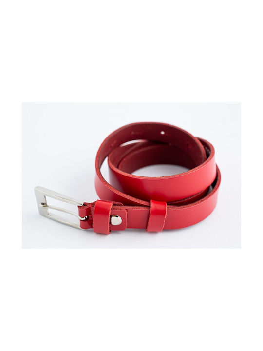 Ageridis Leather Leather omen's Belt Red