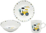 Max Home Feeding Set made of Porcelain Multicolour 3pcs