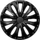 Mammooth Car Hubcap Set 15" 4pcs Black A112 2045B 15