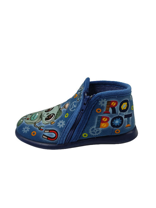 Adam's Shoes Closed-Toe Bootie Slippers Blue