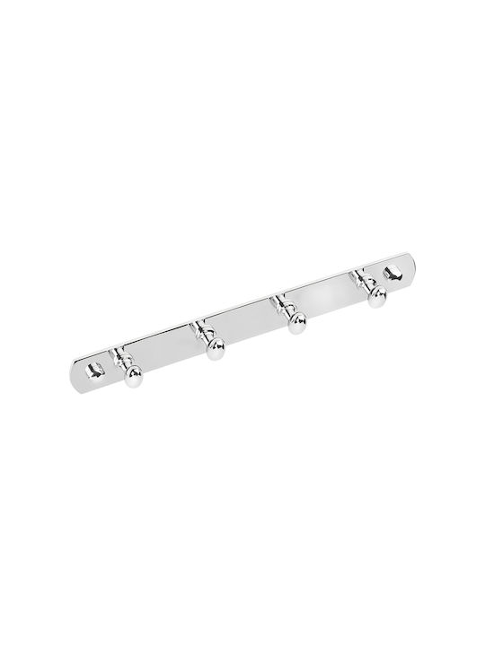 Bronze Art Wall-Mounted Bathroom Hook with 4 Po...