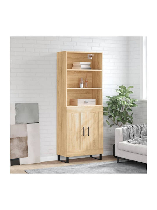 vidaXL Brown Bookcase 69.5x34x180cm