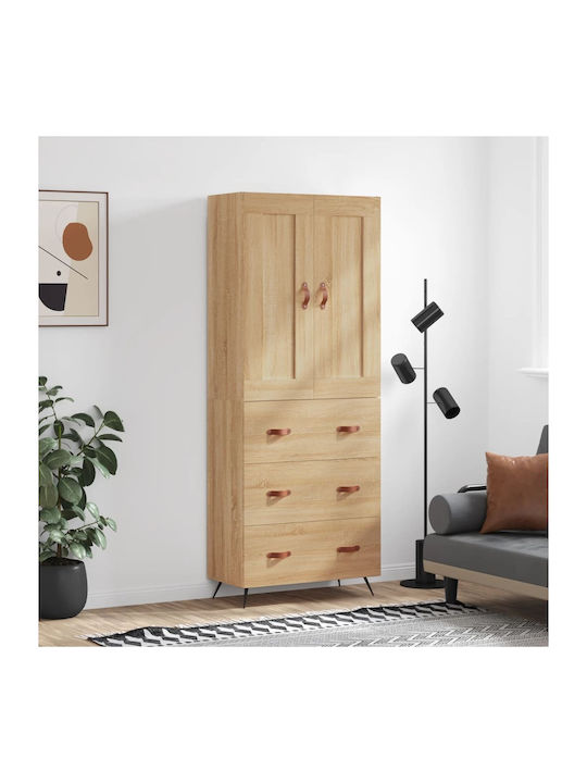 Brown Bookcase 69.5x34x180cm