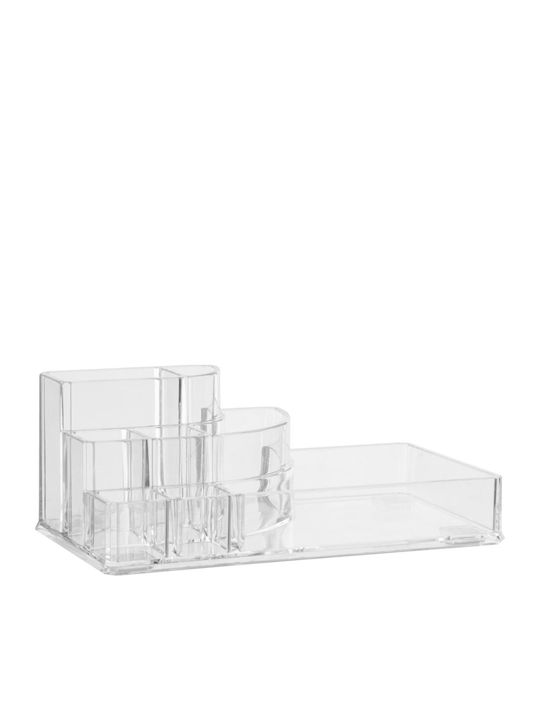 5Five F-v Selena Cosmetics Organizer with 8 Compartments Transparent 17.3x9.4x6.6cm