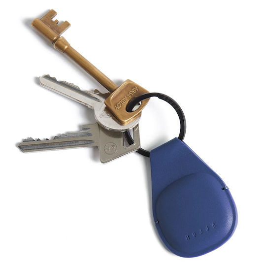 Mujjo Keychain Case Leather for AirTag in Blue color
