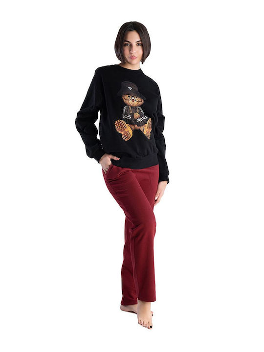 Rachel Winter Women's Pyjama Set Burgundy