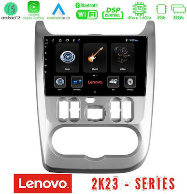 Lenovo Sistem Audio Auto pentru Renault Magazin online Logan Dacia Duster / Magazin online Sandero / Magazin online Logan 2006-2012 (WiFi/GPS) cu Ecran Tactil 9"