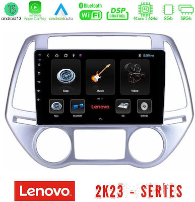 Lenovo Sistem Audio Auto pentru Hyundai i20 cu A/C (WiFi/GPS/Android-Auto) cu Ecran Tactil 9"