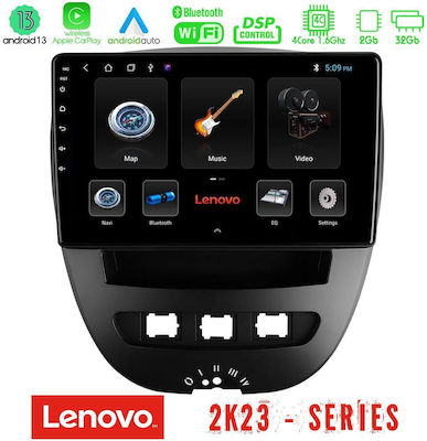 Lenovo Sistem Audio Auto pentru Peugeot 107 Toyota Aygo Citroen C1 (WiFi/GPS) cu Ecran Tactil 10"