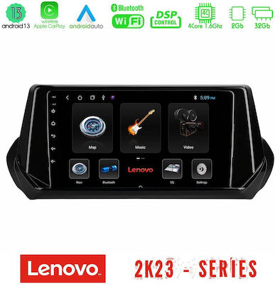 Lenovo Sistem Audio Auto pentru Peugeot 208 (WiFi/GPS) cu Ecran Tactil 9"