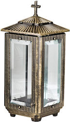 Glass Memorial Candlestick 8 13x13x30.5cm