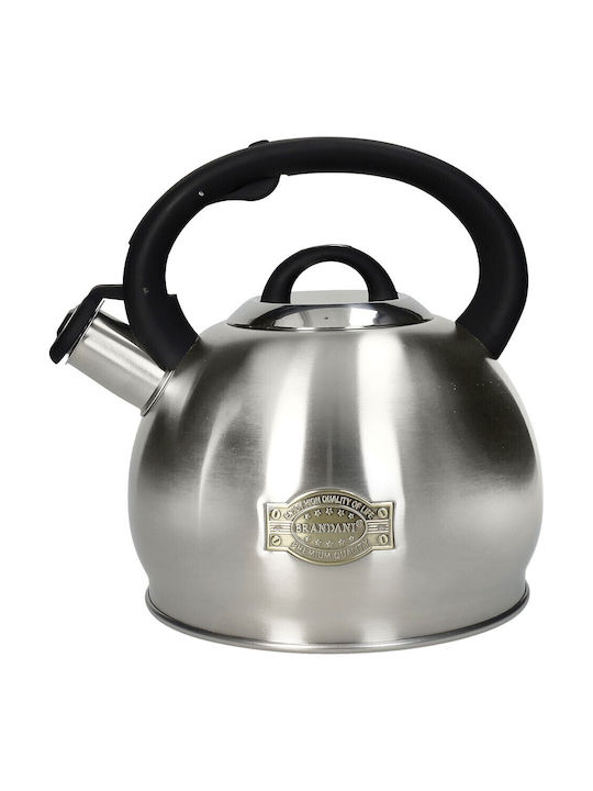 Brandani Kettle Stainless Steel Black 2700ml