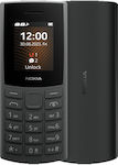 Nokia 105 4G (2023) Dual SIM Κινητό με Κουμπιά (Αγγλικό Μενού) Charcoal