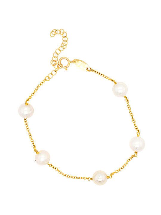 Bracelet made of Gold 14K with Pearls