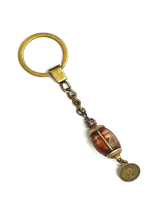 Roloi Komboloi Keychain Brown