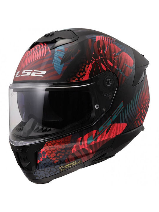 LS2 Stream II Full Face Helmet with Sun Visor ECE 22.06 1550gr Jungle Pink