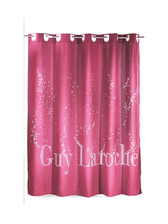 Guy Laroche Brand Shower Curtain 180x180cm Fuchsia