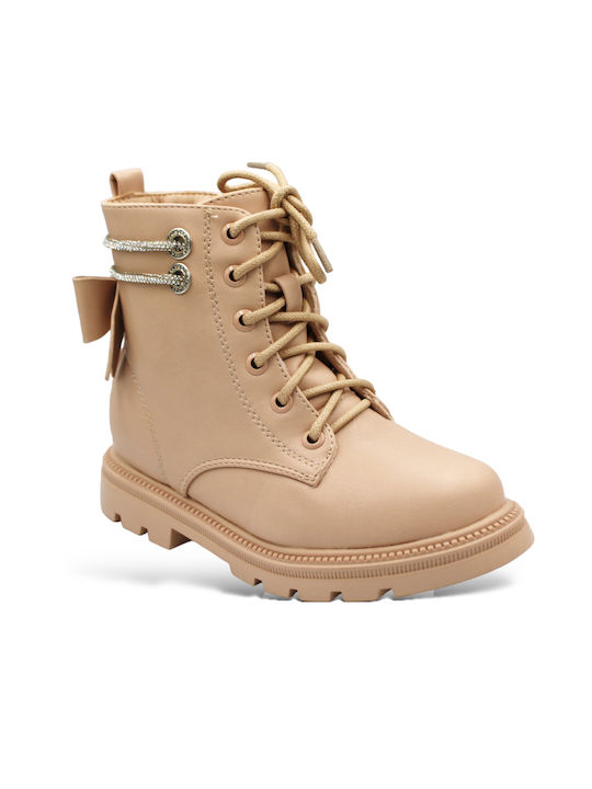 SmartKids Kids Military Boots Beige