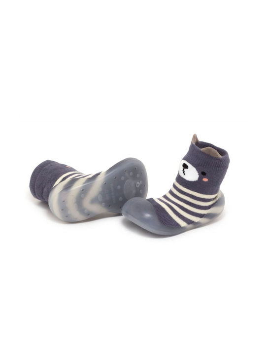 Babykids Kinderstrümpfe Hausschuh-Socken Gray