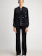 Women's Sweatshirt Jacket Velvet Hooded Black