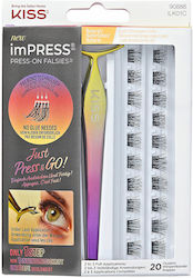 Kiss ImPRESS Kit Press-on Βλεφαρίδες Μαύρες 20τμχ