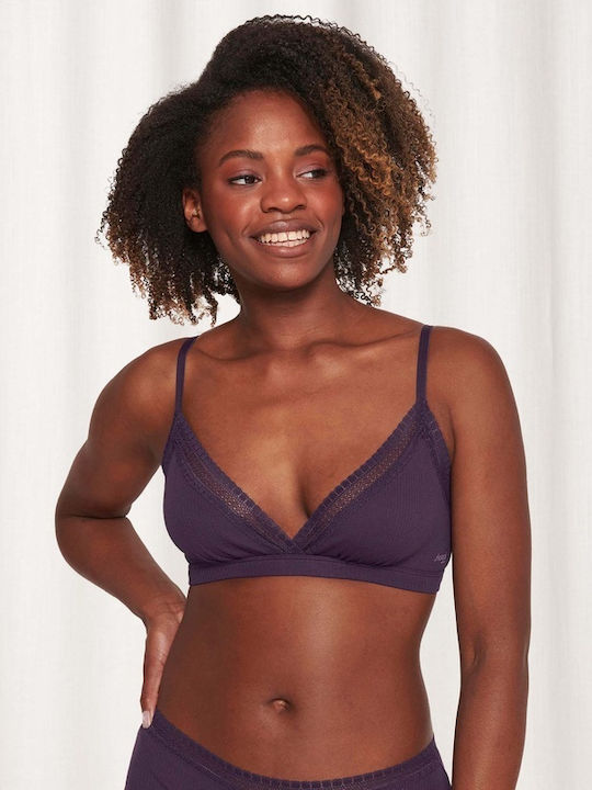 Sloggi Go Ribbed Lila Damen Bralette-BH
